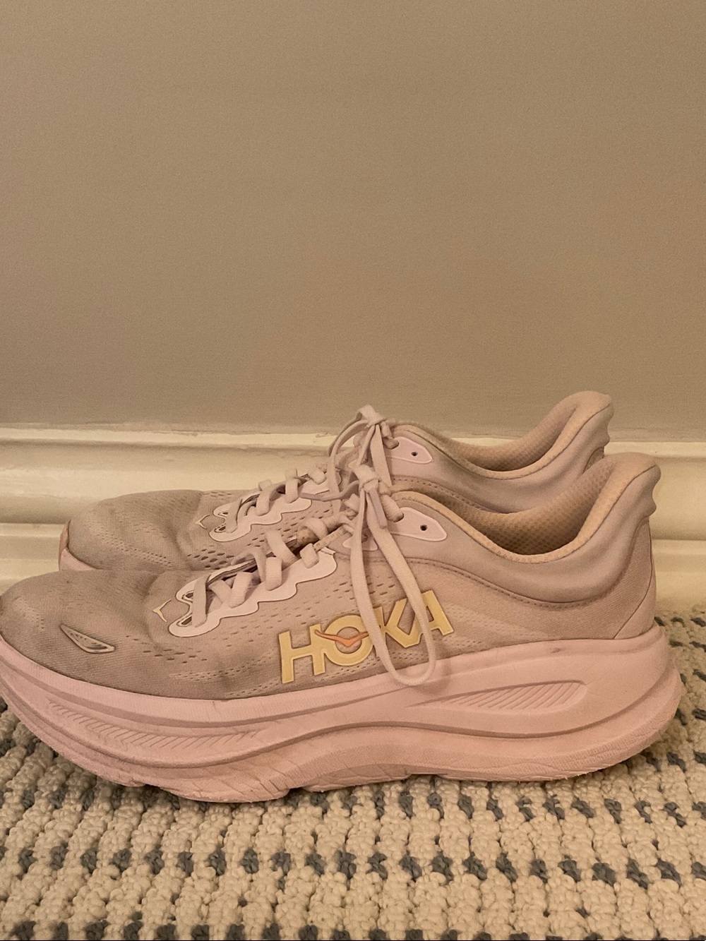 Hoka Women's Light Pink Cushion Running Shoes